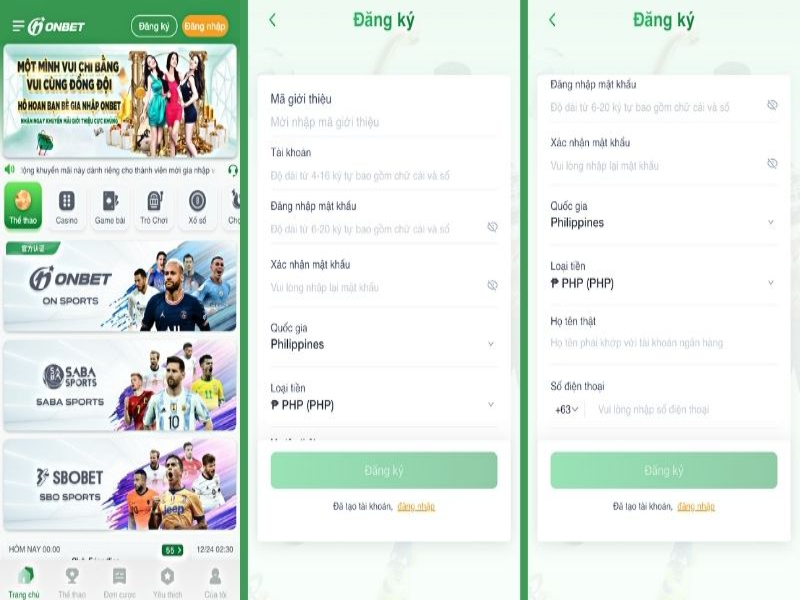 Hướng dẫn nên đăng ký Onbet